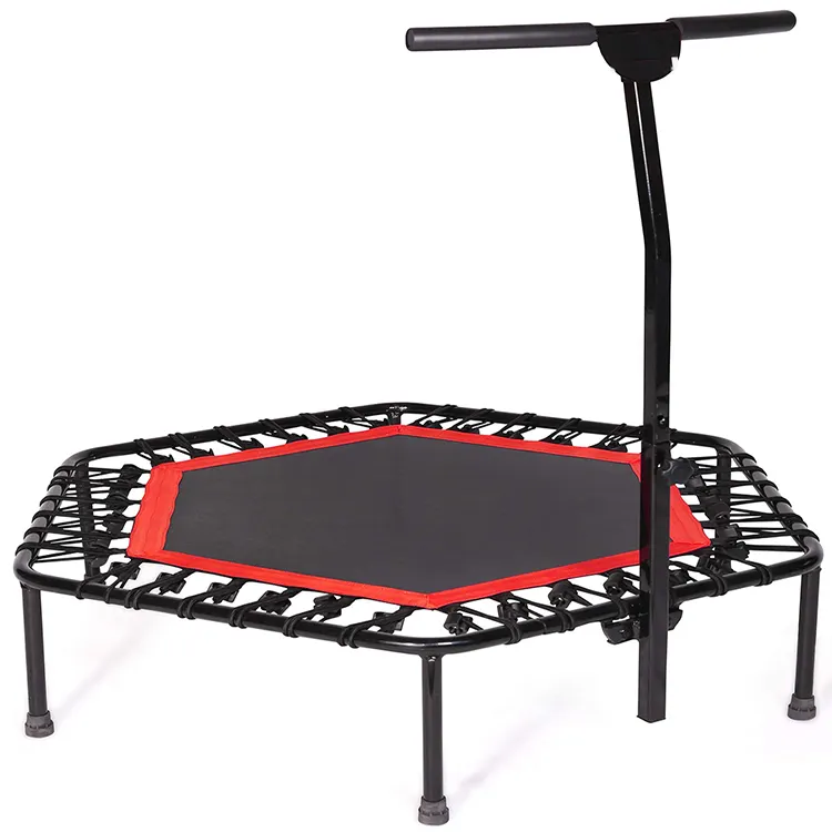 Trampolin De Gimnasi Indoor Children Mini Trampoline Rebounder 40" Foldable Adults Handle Wholesale Mini Gymnastics Trampolines