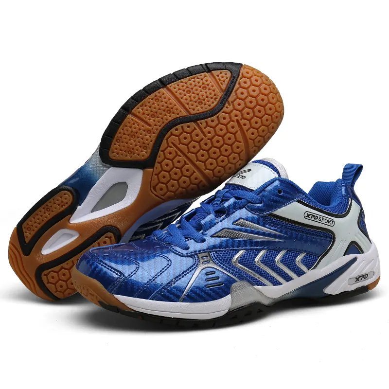 Light Breathable Gum Rubber Sole Badminton Court Sport Shoes For Man