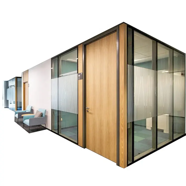 Временные металлические и стеклянные и деревянные перегородки для офисной комнаты