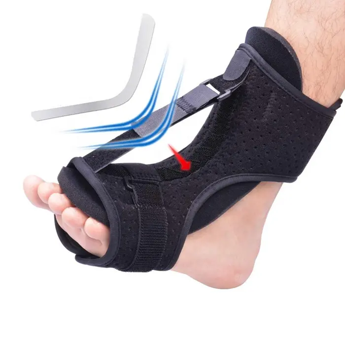 Plantar Fasciitis Night Splint Foot Drop Orthotic Brace, Adjustable Elastic Dorsal Night Splint