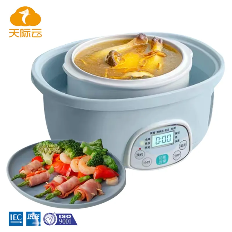 Pot Cooker Home Use Multi Oval-shaped Large Capacity Stew Pot Programmable Slow Cooker