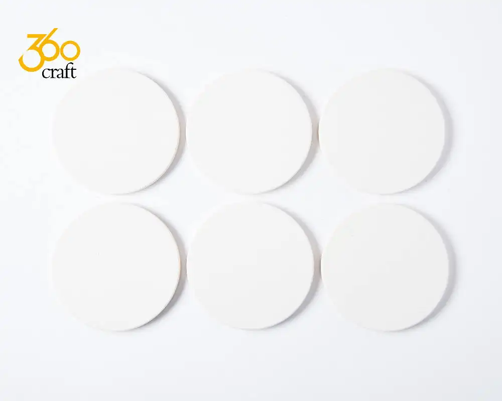 Белая впитывающая керамическая подставка с сублимационной печатью, размер под заказ, 360