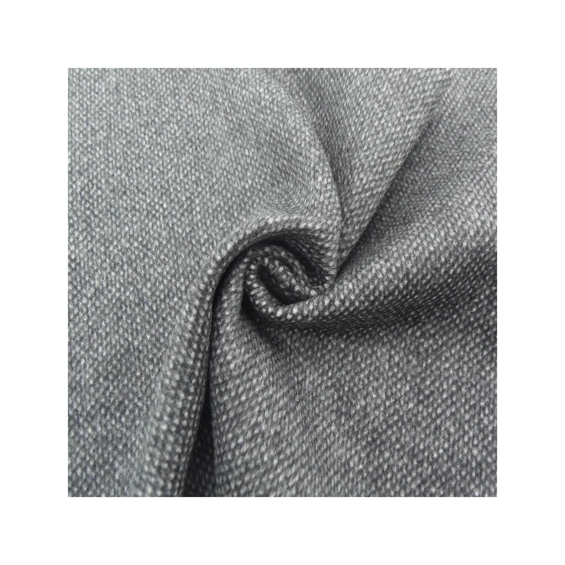One side cashmere blend wool over coating light mid weight semi-worsted cut velvet woven fleece flano textile for overcoat