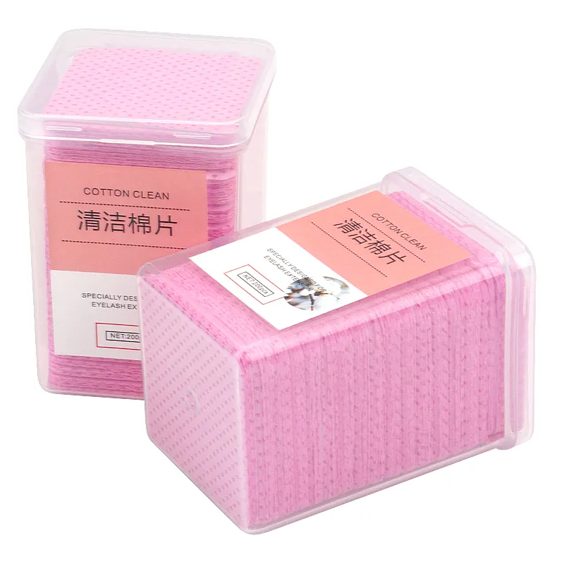 Wholesale Lint Free Paper Cotton Eyelash Glue Remover Cleansing cotton Sheet Nails Art Polish Makeup Clean Pads