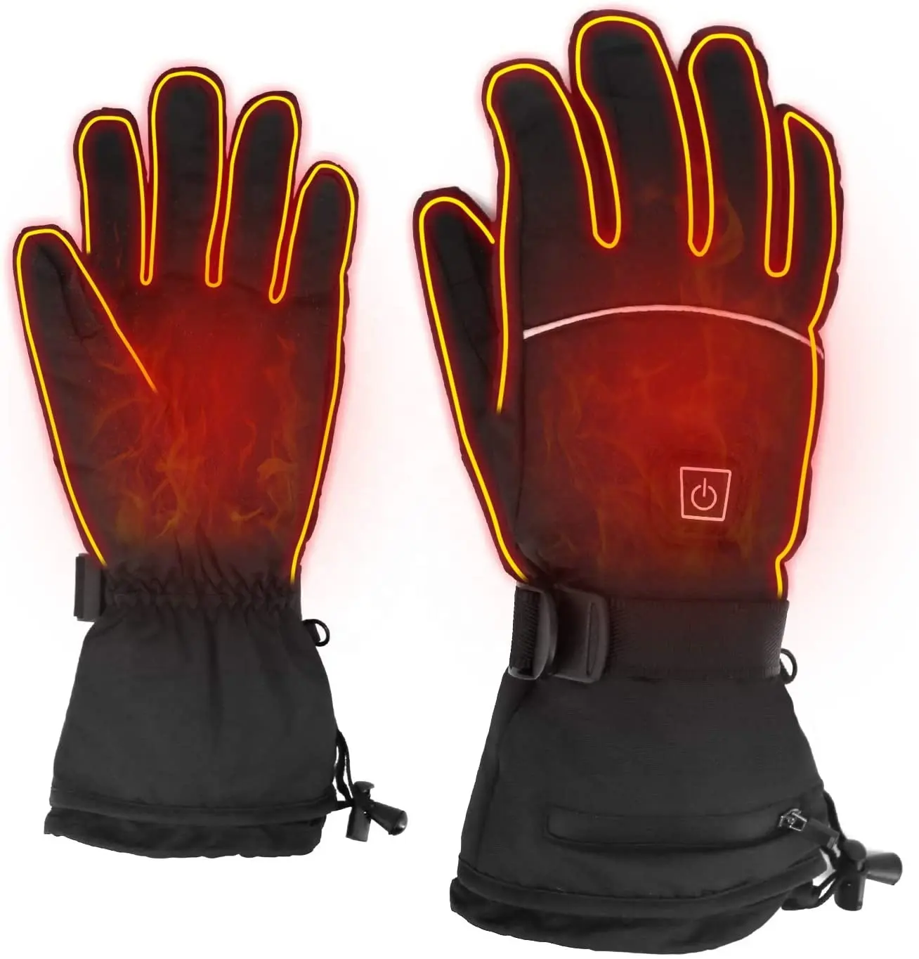 Мужские и женские зимние теплые Подогреваемые грелки для рук 3,7 в с перезаряжаемой батареей, термоэлектрические нагревательные перчатки для катания на лыжах