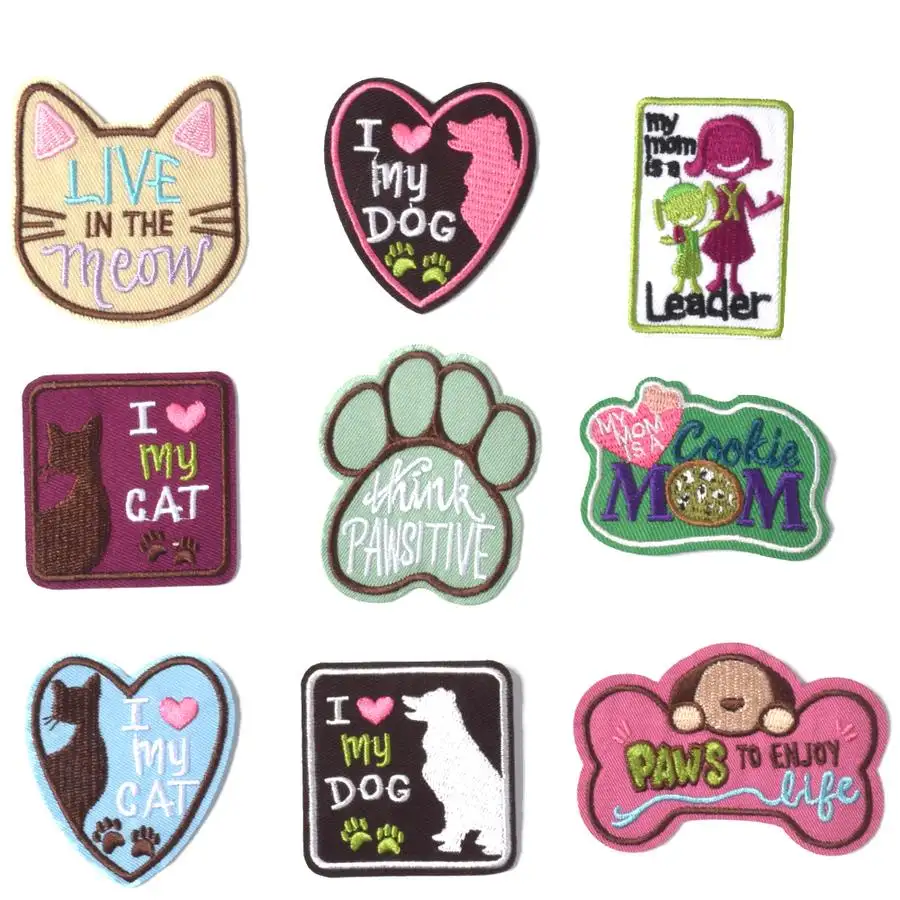 Heat Press Custom Badge Embroidery Patch Iron On Patch Applique For Clothing Bags Clothes Velvet Laser