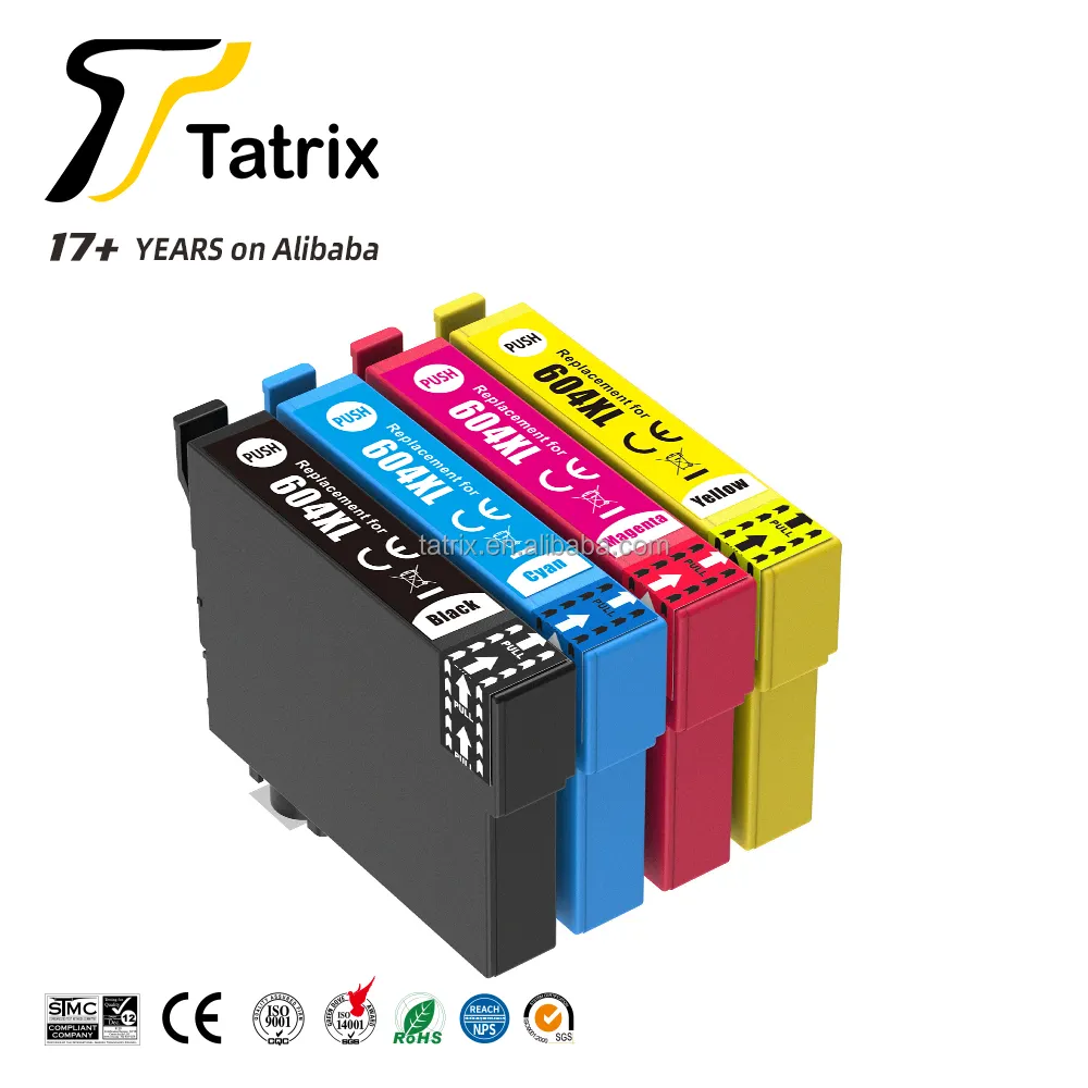 Tatrix Premium 604 XL 604XL Compatible Color ink Cartridge 604XL ink cartridge for Epson XP-5200 XP-2205 XP-3200 XP-3205Printer