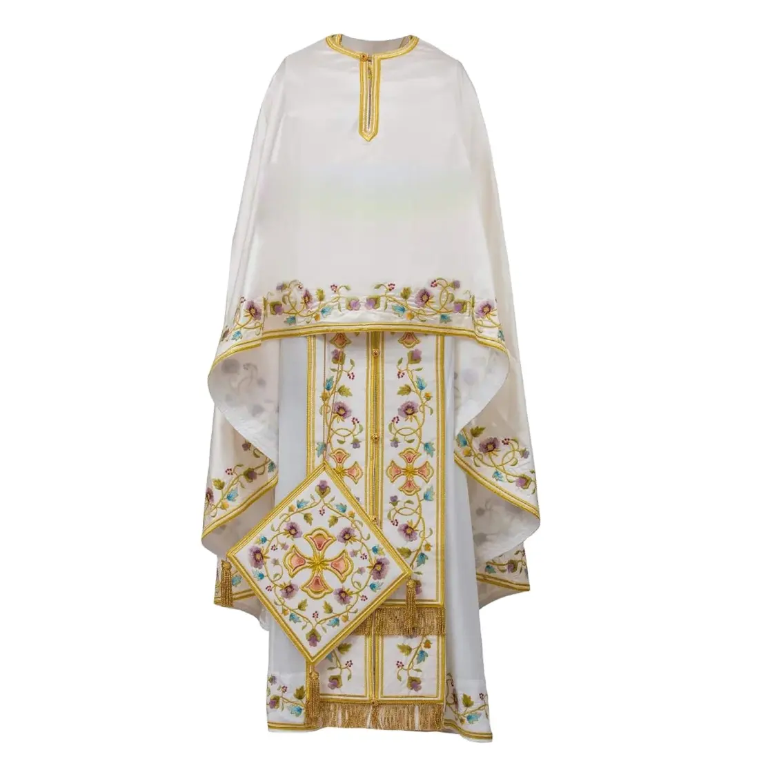 high quality embroidery church clergy robe priest vestment