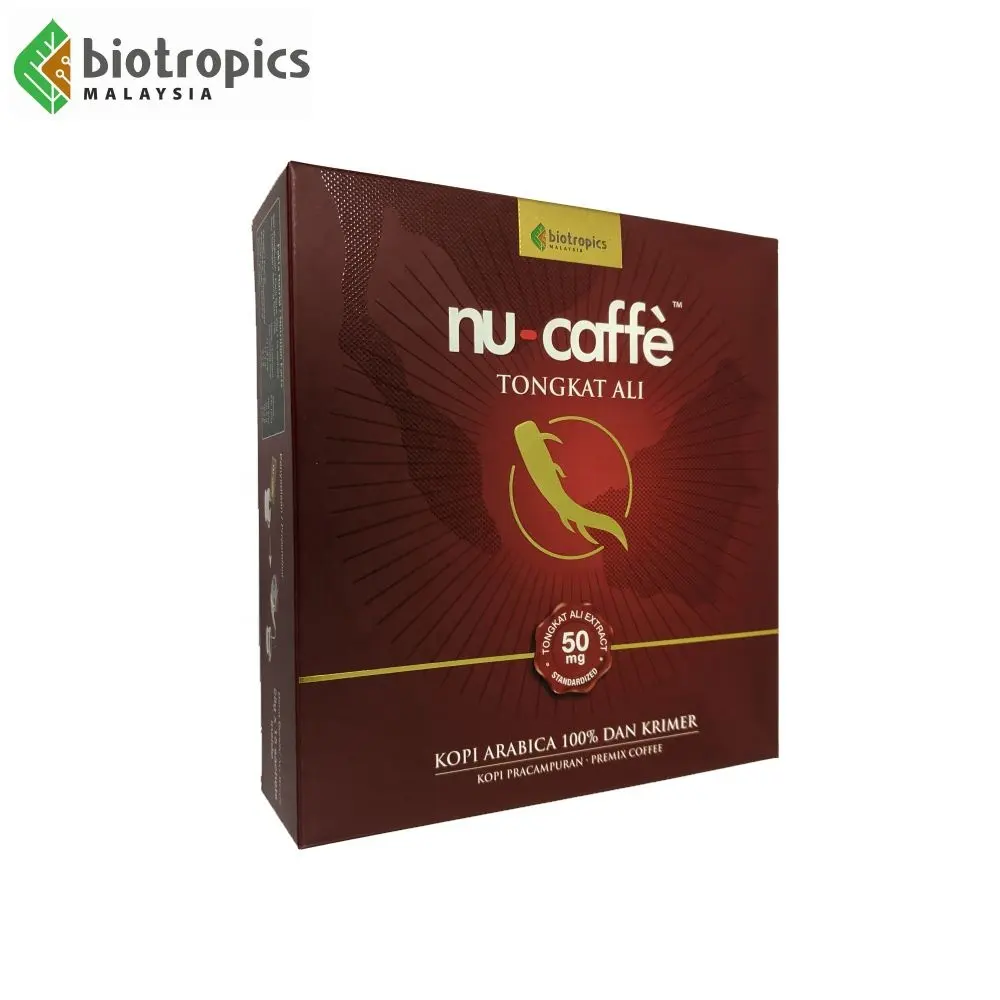 New Malaysia Instant Coffee Nu-Caffe with 50mg Tongkat Ali Extract In Every Sachet for Energy