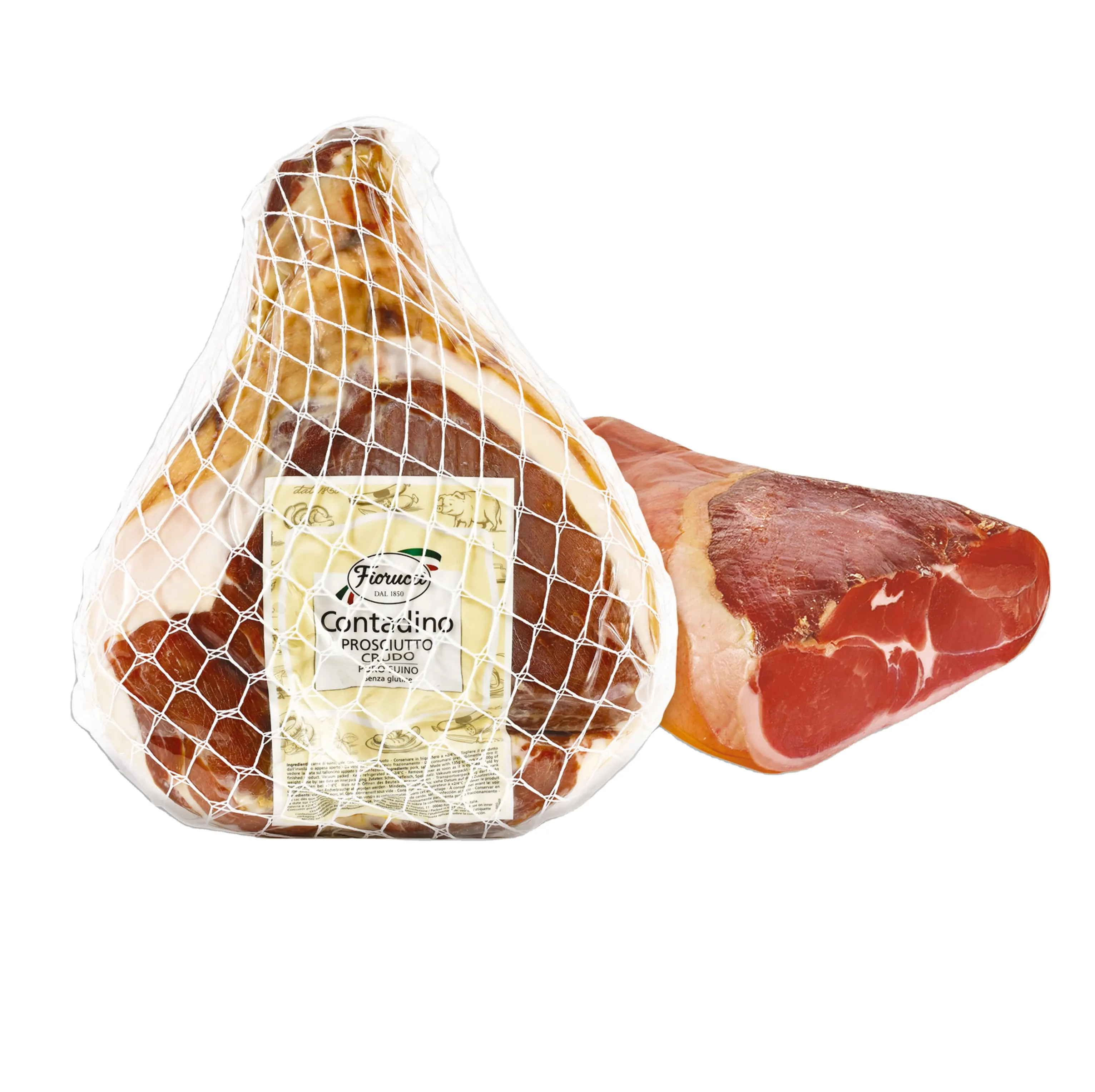 Made in Italy Top Quality dry cured ham Contadino Seasoned 9 months Deboned pork prosciutto crudo for horeca and distribution
