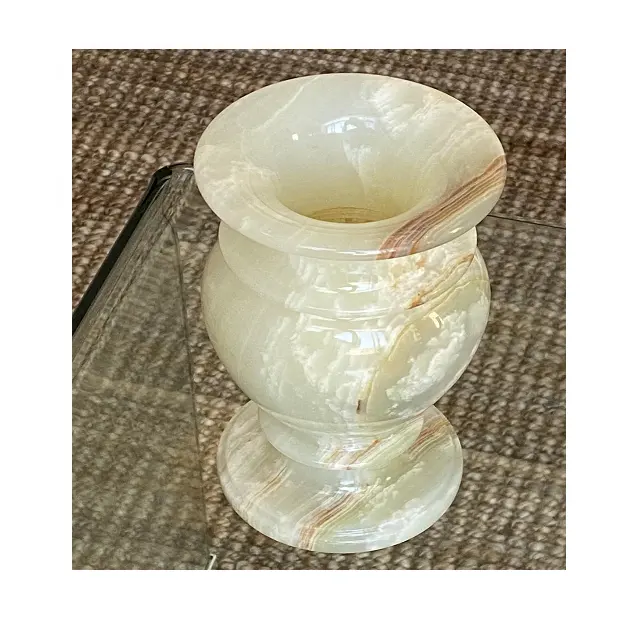 White Color Marble Onyx Vase In Best Quality Available In Wholesale