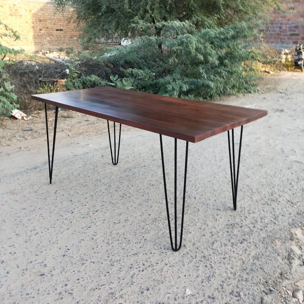 Обеденный стол из орехового дерева с ножкой-шпилькой