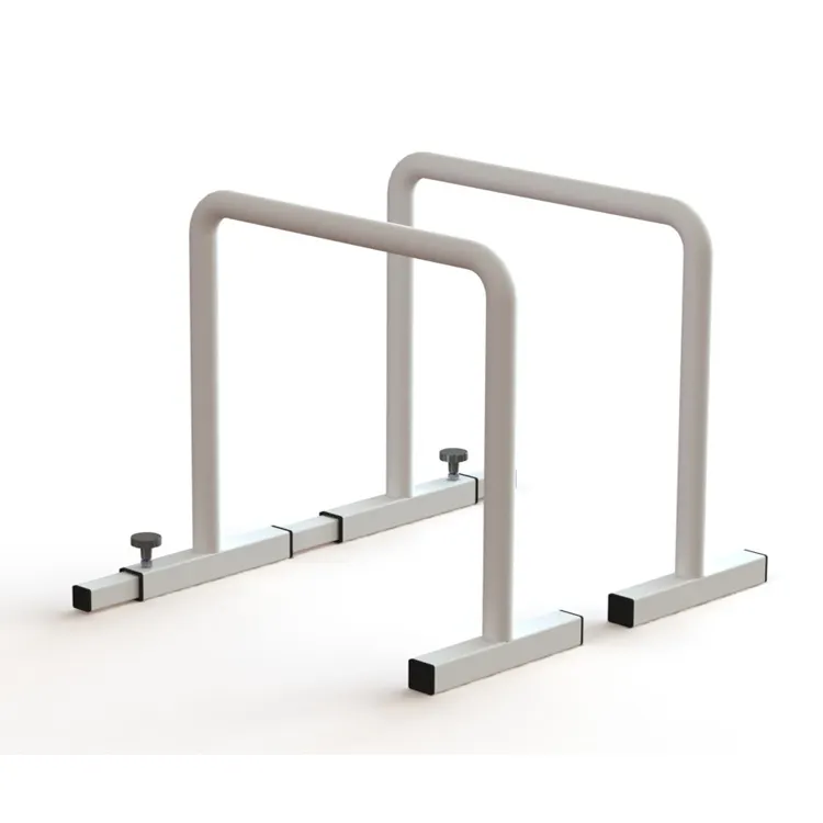 High quality floor dip stands all steel with anti-slip coating, exercise equipment home