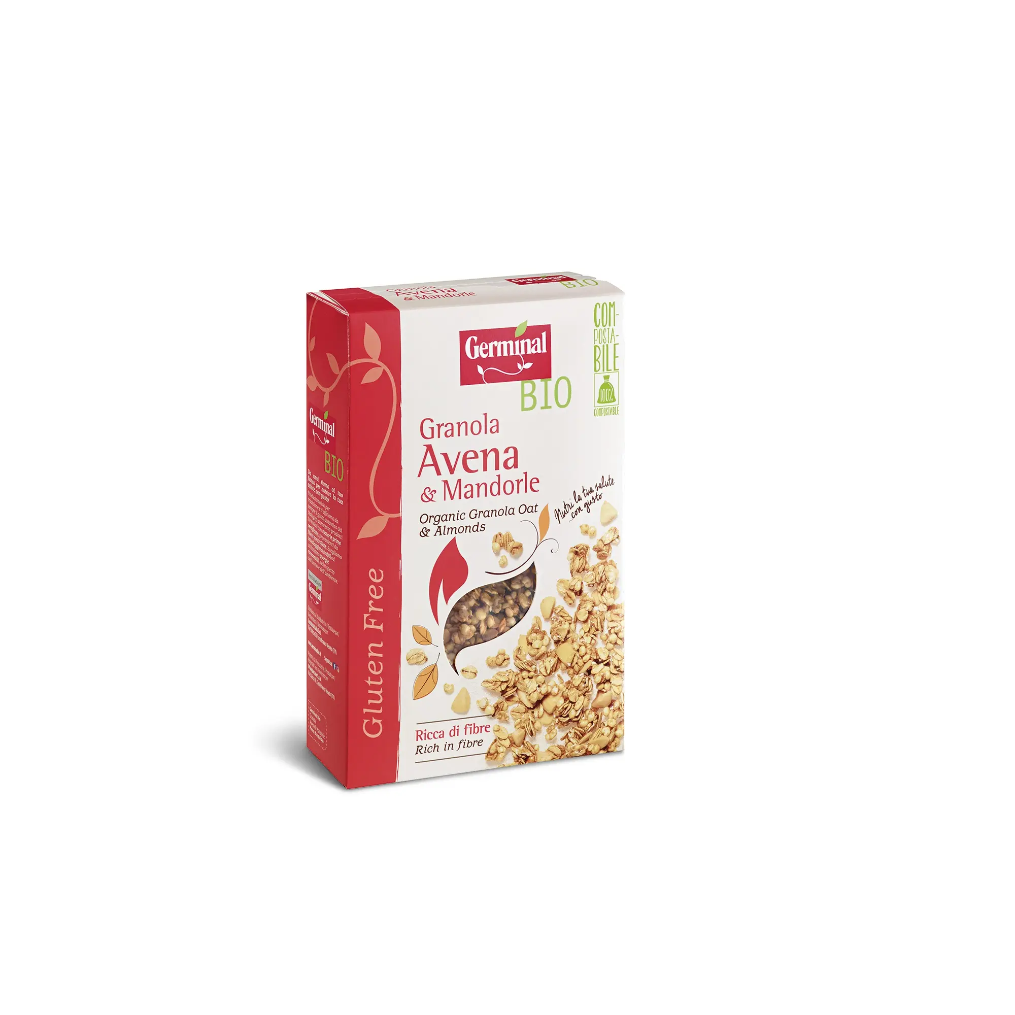 Hot Sale Germinal Bio Italian Quality Organic Oat Granola With Almonds 275g