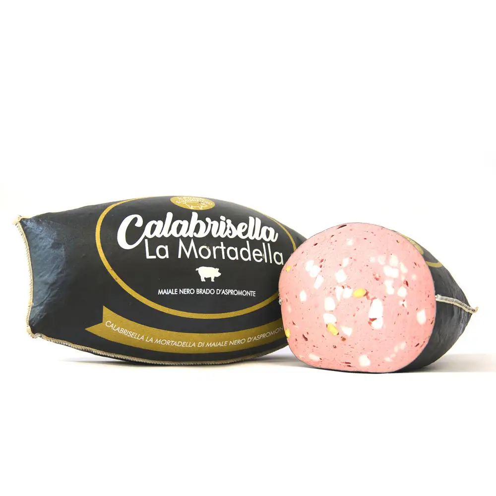 Best seller Italian high quality "Calabrisella" Mortadella of Aspromonte black pork for export