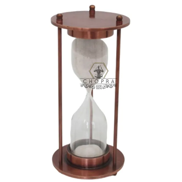 2022 morden luxury gift store souvenir store decorative sand clock 30 minutes sand timer with iridescent plating (black sand)