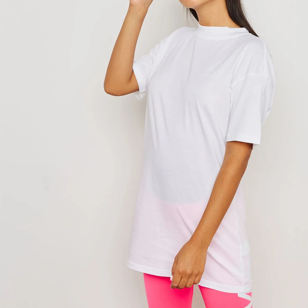 Однотонная белая спортивная одежда с коротким рукавом и круглым вырезом для спортзала, рубашка для йоги, удлиненные футболки для тренировок для девочек