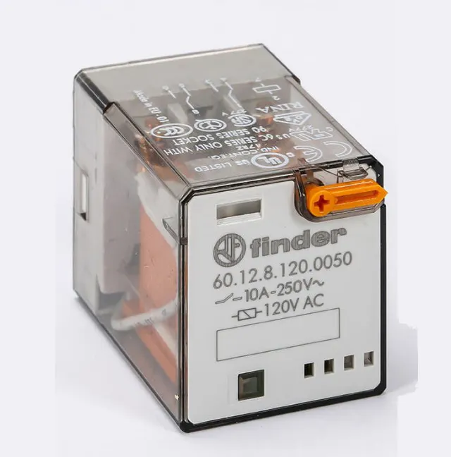 60.12.9.024.0040 Finder New Original Relay DPDT 8-pin 2-pole 10A 24VDC Small Relay