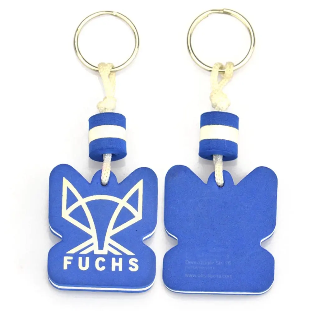 Изготовленный на заказ брелок дешевый рекламный плавающий брелок для ключей Eva Pu пенопластовый брелок для ключей с напечатанным пользовательским логотипом