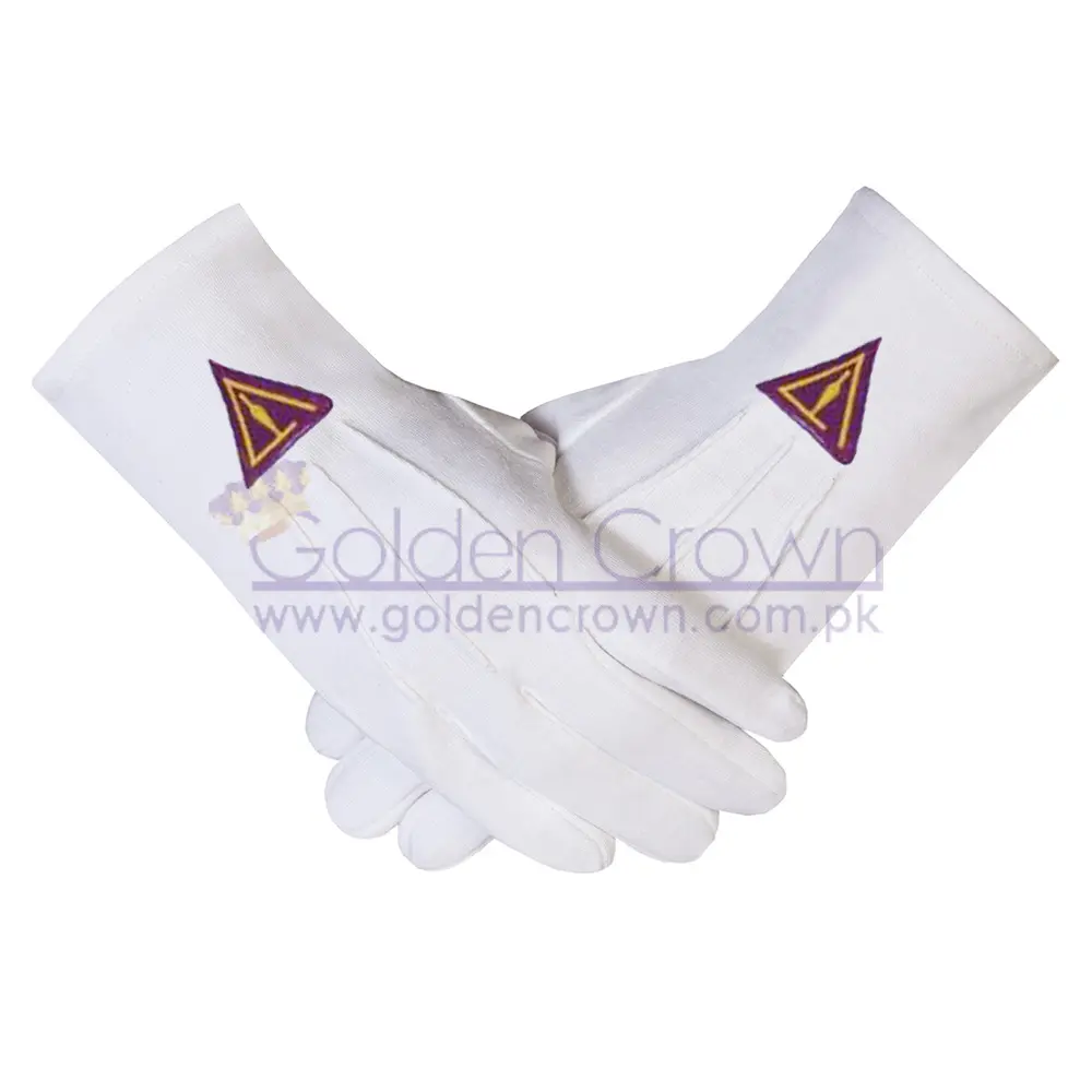 Wholesale High Quality ROYAL SELECT - YORK RITE TROWEL Masonic Gloves | Masonic Parade Gloves Supplier