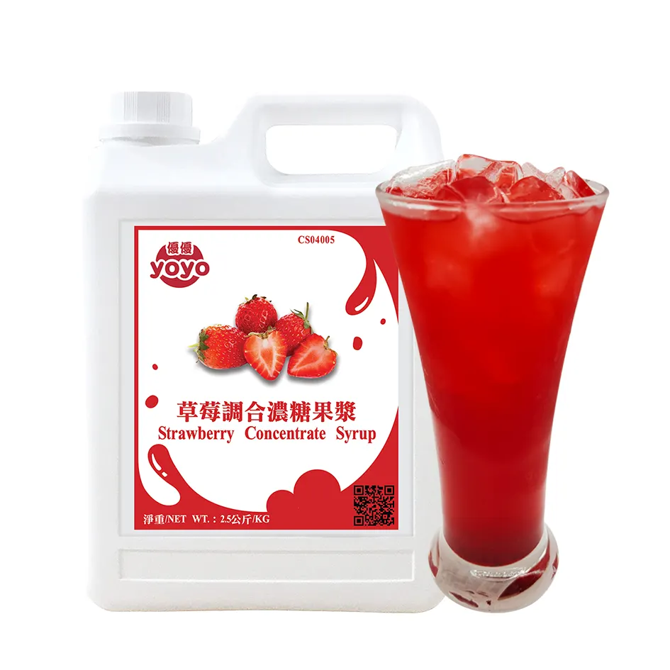 Strawberry Concentrate Fruit Syrup For Taiwan Beverage