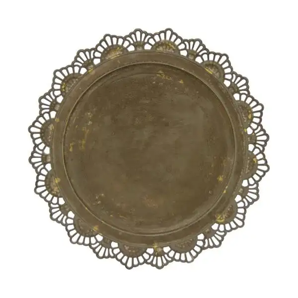 Brown Rustic Metal Charger Plate Wedding Event Decoration Charger Plate