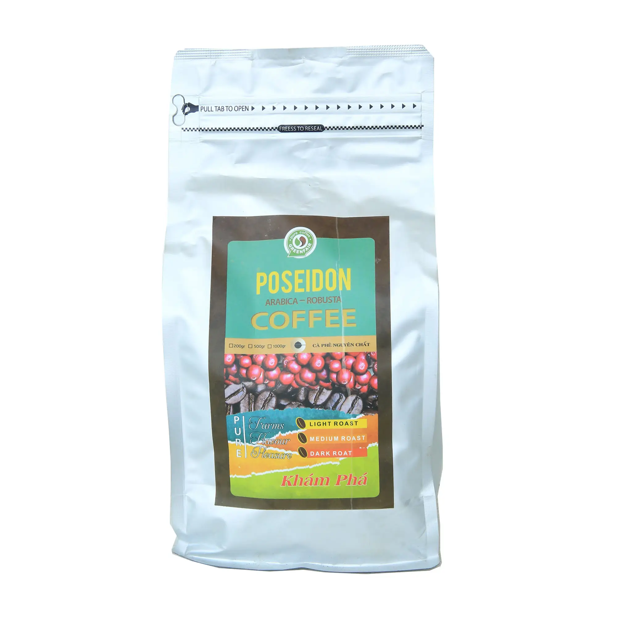 Poseidon Arabica Robusta Blend Ground Coffee With Fairtrade Certification