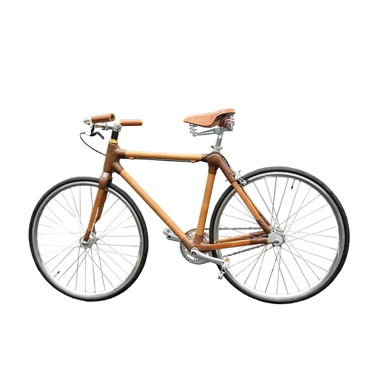 Factory Sustainable Bamboo Wooden Bike 700C 54cm Mens Road Bicycle Frame