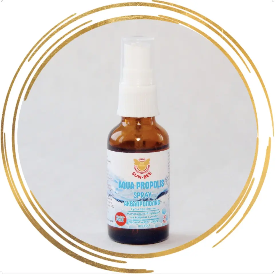 AQUA PROPOLIS SPRAY packaged in a glass bottle 30 ml Propolis Alcohol Free