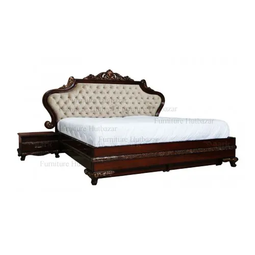 Однотонная мебель Sheesham среднего века кровать