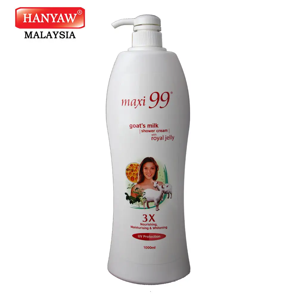 [Malaysia] Fast Shipping Maxi 99 Body Wash Shower Cream Goat Milk with Royal Jelly ( 12 x 1000 ml /Ctn )