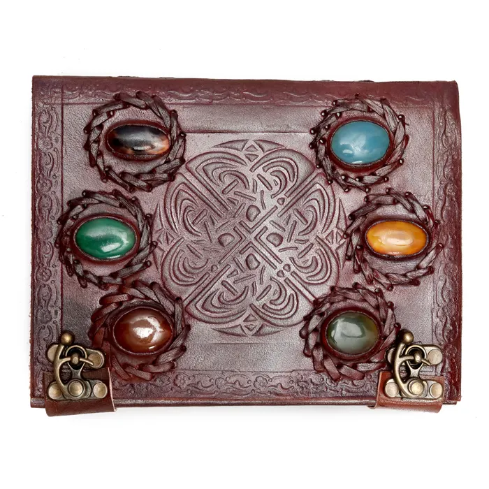 Mix Gemstone Leather Journals Diary