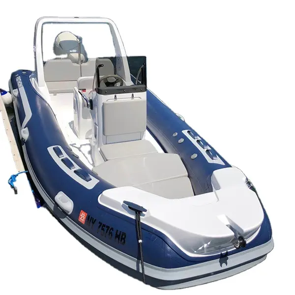 Liya 5.2m fiberglass hull rib boat inflatable fishing boat with CE