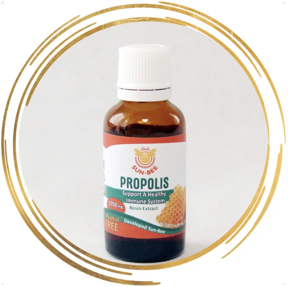 Propolis Resin Exstract packaged in a glass bottle 25 ml alcohol free Propolis drop