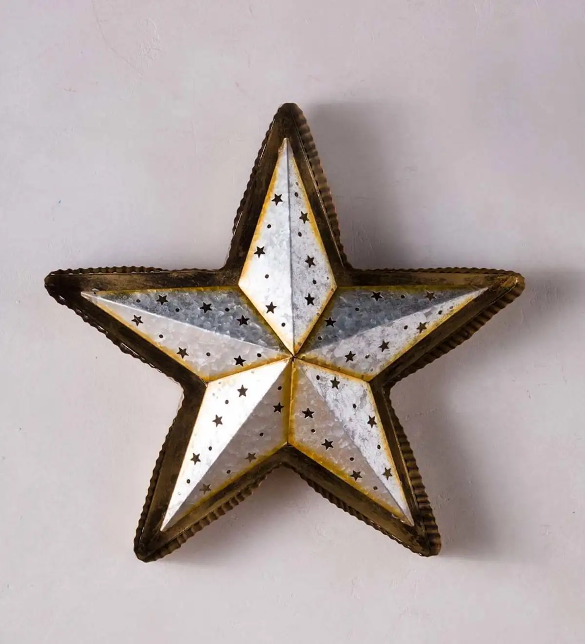 Большая подсветка оцинкованная металлическая подвесная звезда оцинкованные украшения Рождественские украшения подходят для большой рождественской елки