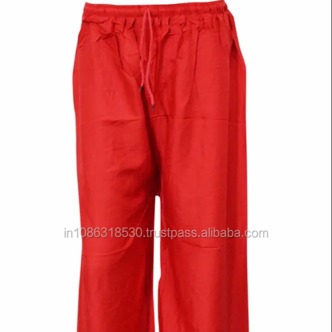 Palazzo pants harem Baggy Red solid Hippie sexy yoga pant one size Indian Gypsy Pants wholesale