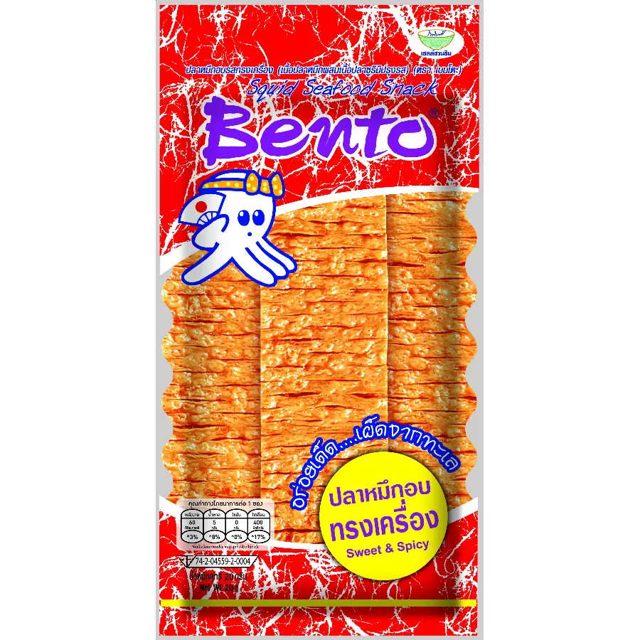 Baked Snacks Style Bento-Seafood Snacks Squid (Sweet & Spicy) Export From Thailand