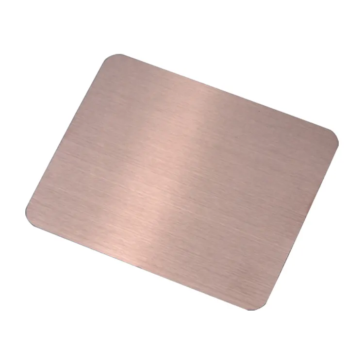 Rose Gold Stainless Steel Color Decor Plate Panel Mirror Hairline Brushed Sand Blasting Finished