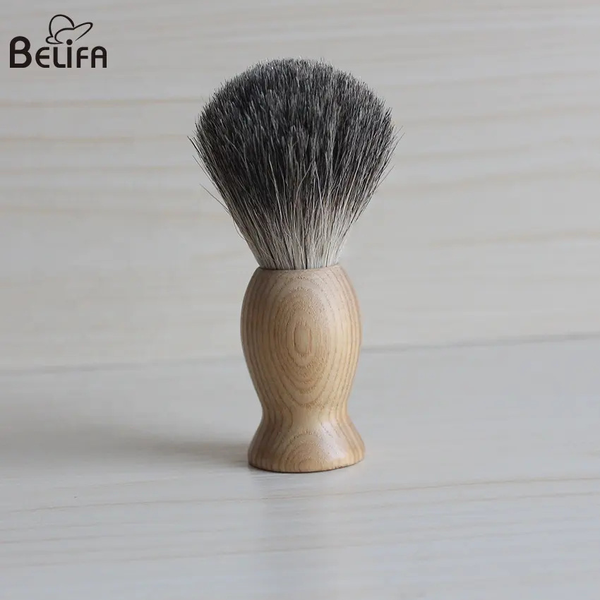 Индивидуальный Логотип Belifa, частная торговая марка, оптовая продажа, Парикмахерская бритва с деревянной ручкой, чистый натуральный барсук, кисть для бритья волос для мужчин