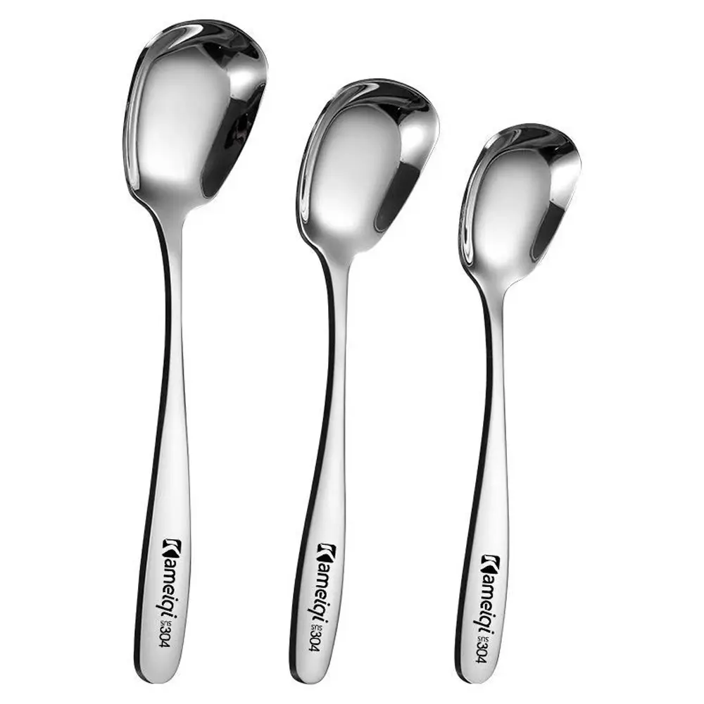 Extra-thick 304 Stainless Steel Shovel Flat-bottomed Spoon Deepens Home Kitchen Utensils