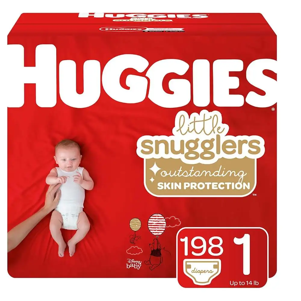 New Wholesale Supply - Comfortable Little Snugglers Baby Diapers Size 1 & 198 Ct
