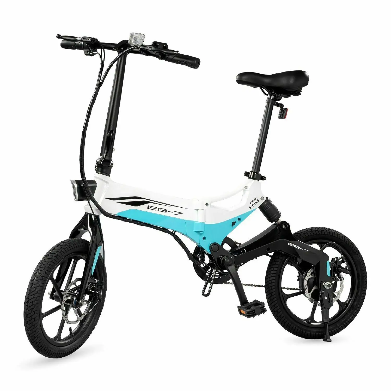 100% Swagcycle EB-7 Electric Bike 36V Lithium-ion Battery 350W Motor White