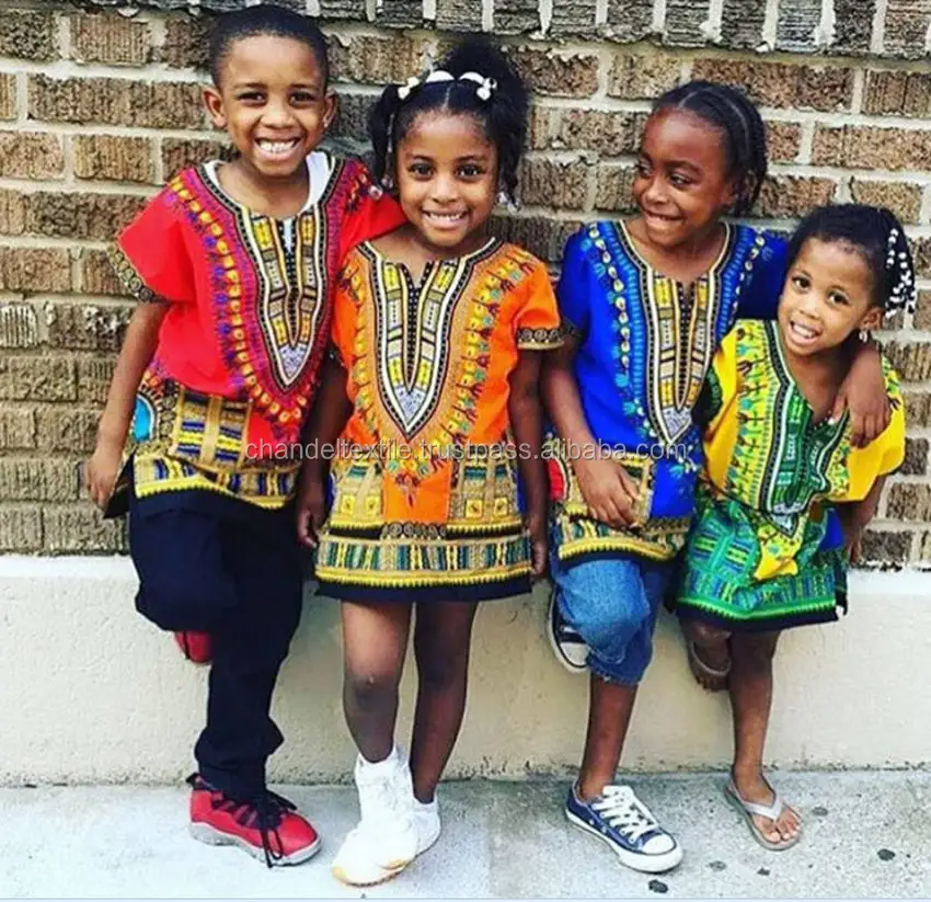 Детская африканская одежда, рубашка, Дашики, платье для мальчиков и девочек с принтом, хиппи, традиционная детская Дашики, бохо, племенная блузка, размеры S, M, L