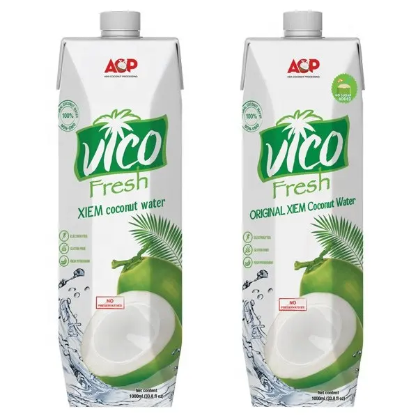 VICO FRESH COCONUT WATER - XIEM - 1000ml 330ml PRISMA PACK - OEM AVAILABLE