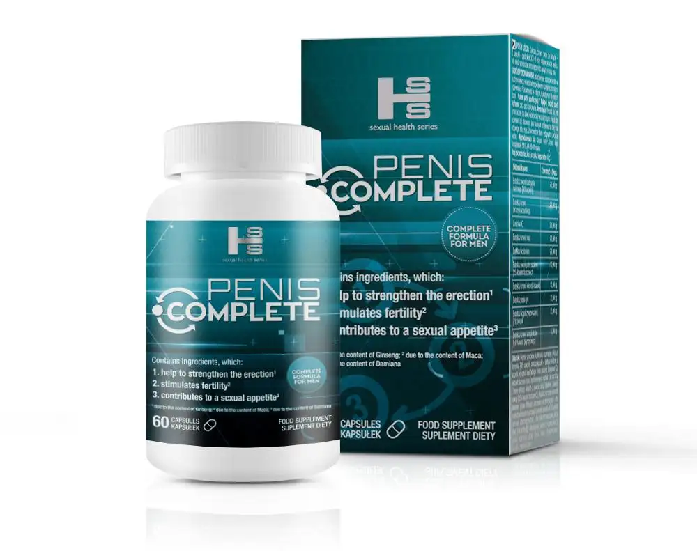 PENIS COMPLETE 60 capsules, Penis Enlargement, Stronger Erection, 100% herbal, Hot Selling 2019, Europe