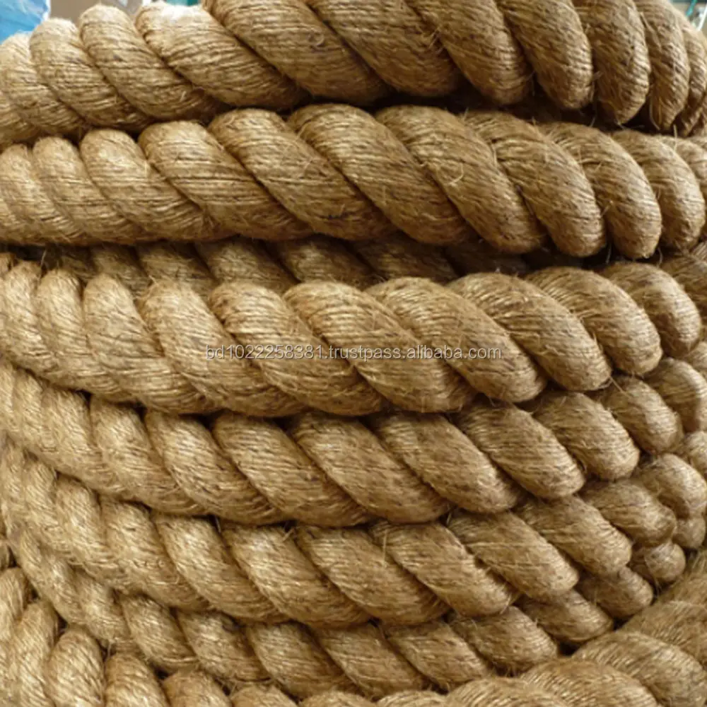 Sacking Quality 3 Strands Soft Twisted Jute Rope,