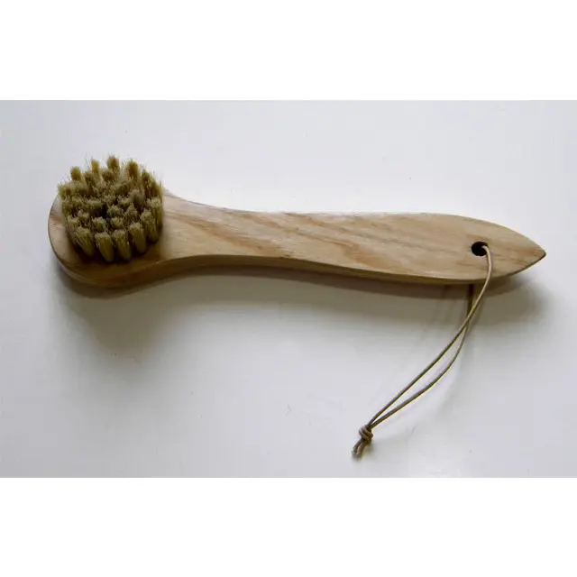 Nylon Bristles with Natural Wood Professional Factory Made Customized Size Wooden Mini Handle Shoe Brush For Cleaning Golf Shoes