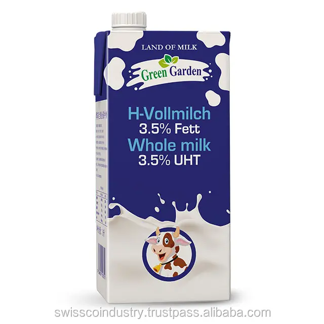 UHT MILK 3,5% - 1L WITH SCREW OPENER GREEN GARDEN FROM THE ALPIN MOUNTAINS