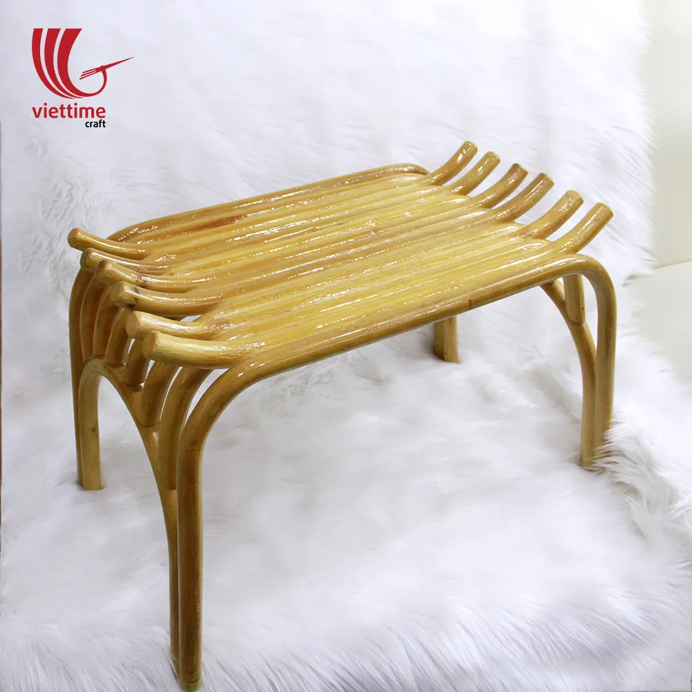 Wicker furniture rattan chair foot stool made in Vietnam