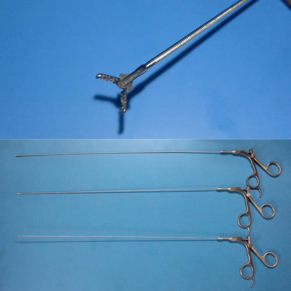 3Pc Laparoscopy Urology Semi Rigid Alligator Forceps 3Fr 4Fr 5Fr 7Fr 400mm/laparoscopic grasper